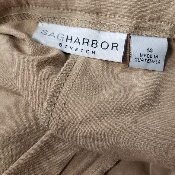 sag harbor Stretch Average Lenght Color Khaki Size 14.Waist approx: 15.5 inche - Picture 8 of 9